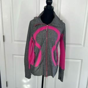 Grey and hot pink jacket